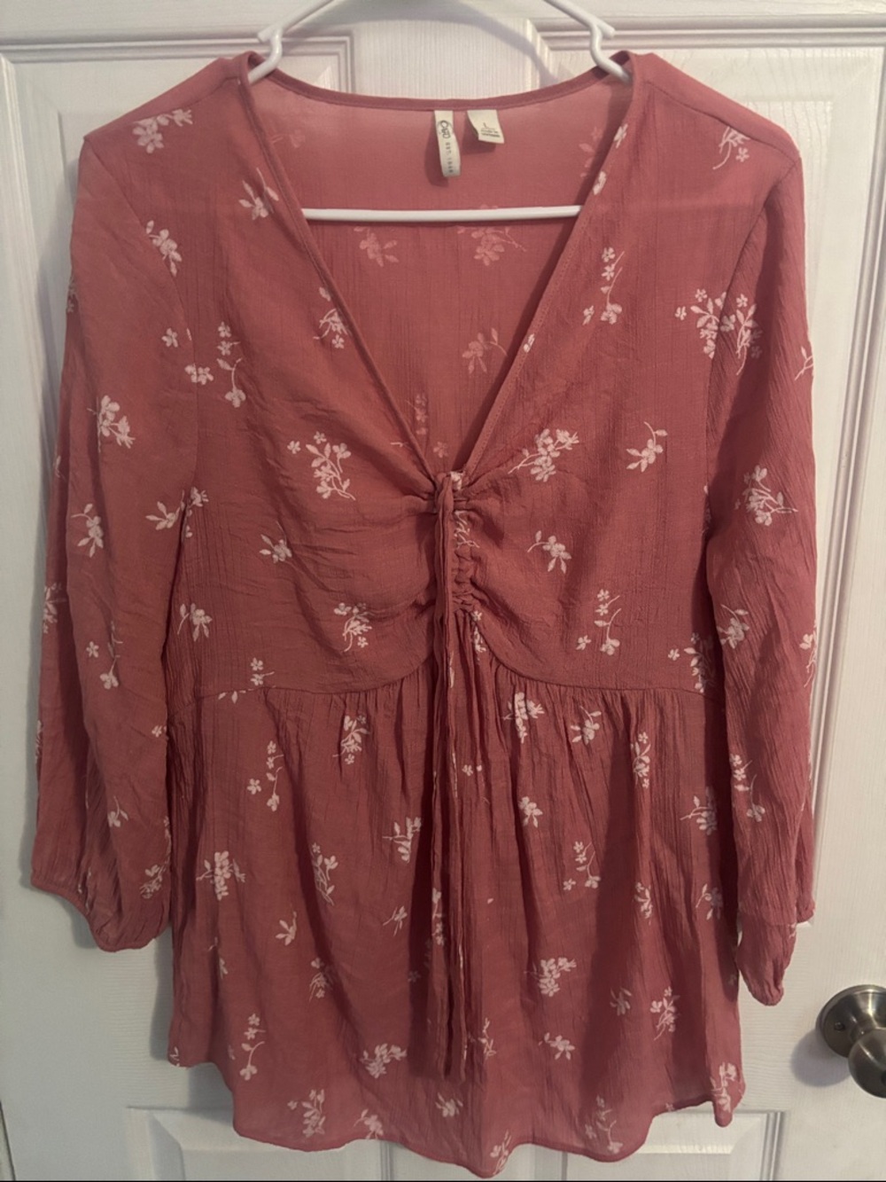 Cato Rose Pink Floral V-Neck Blouse